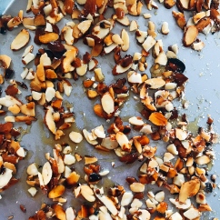 Honeyed Almonds for Israeli Couscous Salad